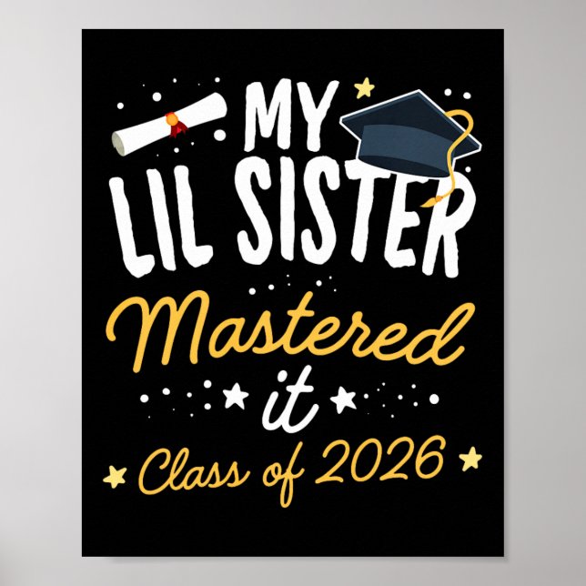 Affiche Diplômée de master Ma petite sœur a réussi Cl de (Devant)