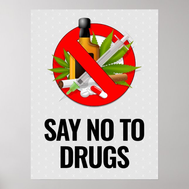 Affiche Dire Non Aux Drogues - 18x24 (Devant)