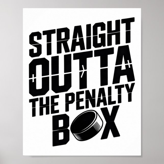 Affiche Directement de la boîte de pénalité Funny Hockey I (Devant)