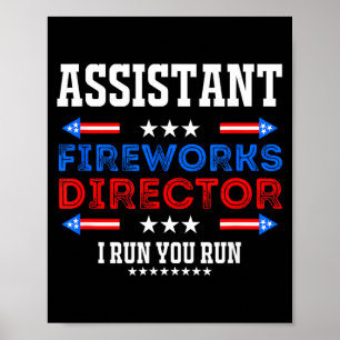 Affiche Directeur adjoint des feux d'artifice USA Fête de
