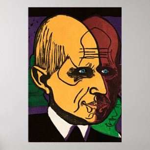 Affiche Directeur de Dr Bauer - Retro Expressionist Art Pr