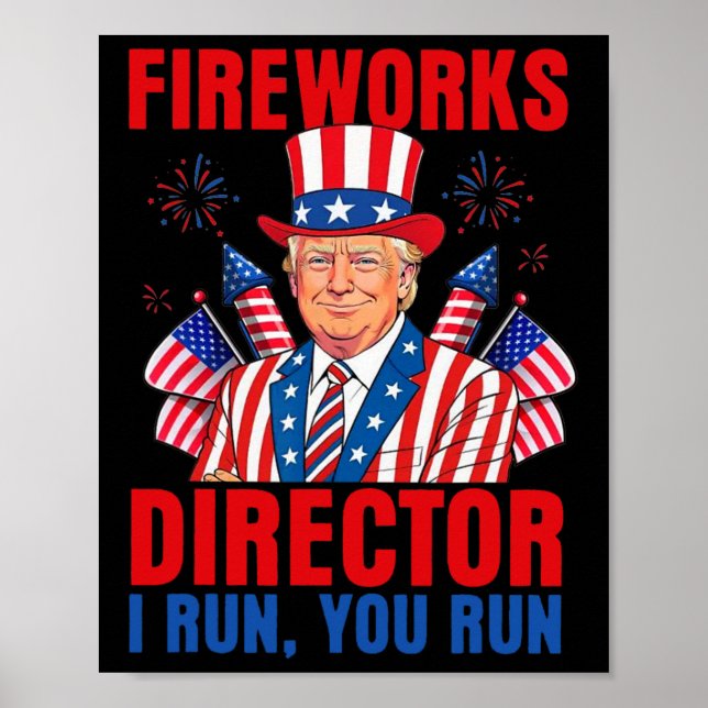 Affiche Directeur de Feux d'Artifice Je cours Vous courez  (Devant)