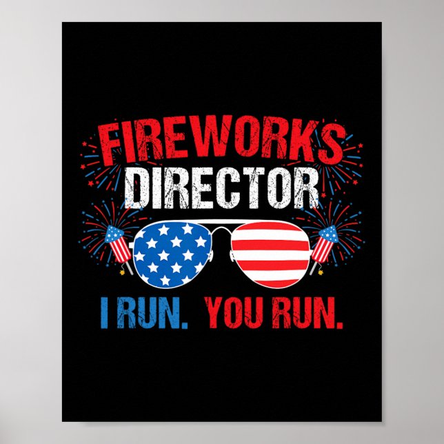 Affiche Directeur de Feux d'Artifice Je cours. Vous courez (Devant)