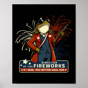 Affiche Directeur de feux d'artifice si je cours vous mieu