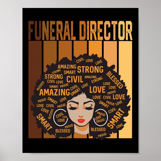 Affiche Directeur de funérailles Femmes afro-américaines H (Devant)
