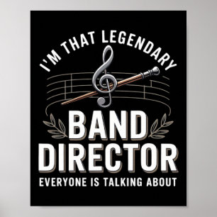 Affiche Directeur de groupe musical drôle Professeur de mu