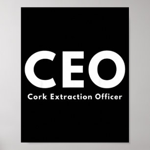 Affiche Directeur de l'extraction de liège, amateur de vin