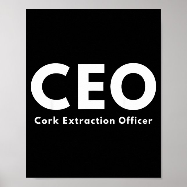 Affiche Directeur de l'extraction de liège, amateur de vin (Devant)