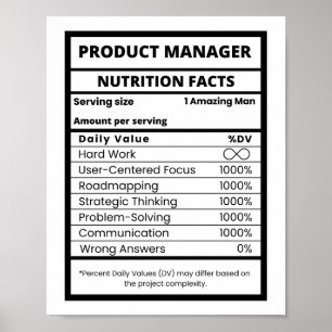 Affiche Directeur de produit Cool Boss Travailleur dur