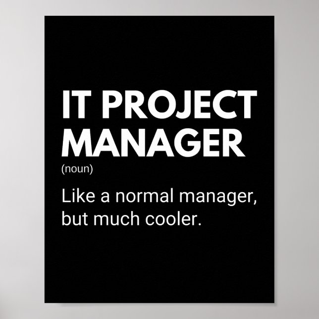 Affiche Directeur de projet informatique Citation drôle de (Devant)