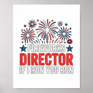 Affiche Directeur du feu d'artifice du 4 juillet Si je cou