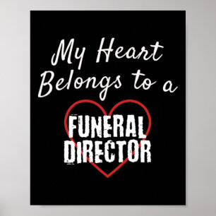Affiche Directeur Funéraire Mon Cœur Appartient À L'amour 