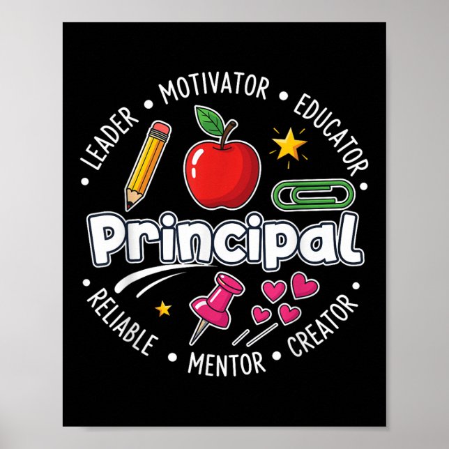Affiche Directeur principal de l'école Éducateur Mentor Mo (Devant)