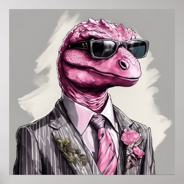 Affiche Directorsaurus rex Dinosaur Art Imprimer (Devant)