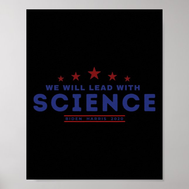 Affiche Diriger avec la science Joe Biden Kamala Harris 20 (Devant)
