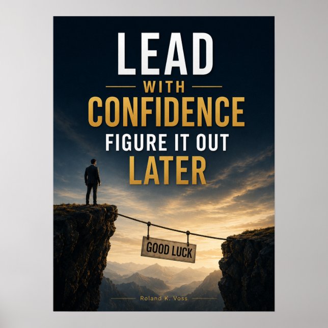 Affiche Dirigez avec confiance, trouvez la solution plus t (Devant)