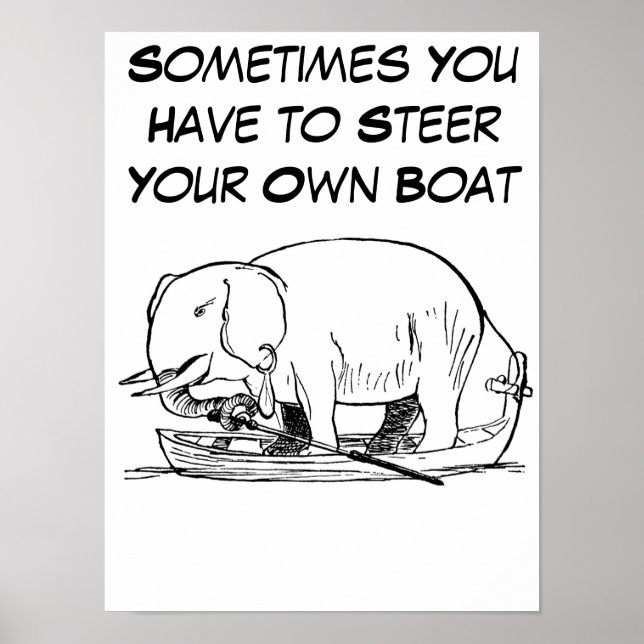 Affiche Dirigez votre propre citation de bateau avec un él (Devant)