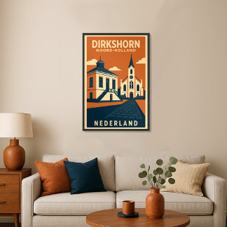 Affiche Dirkshorn, Noord Holland - Pays-Bas Voyage