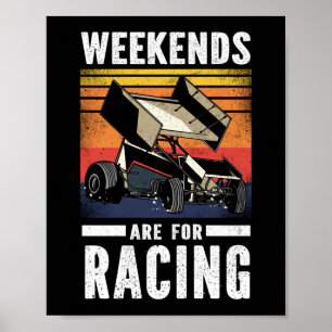 Affiche Dirt Track Racing Week-ends Sont Pour Racing Sprin