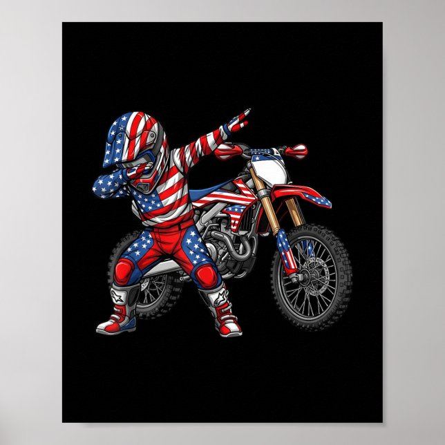 Affiche Dirt Vélo Art Rider Motocross Motocross Dirtbike (Devant)