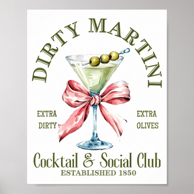 Affiche Dirty Bachelorette Martini Tail Club Martini Drink (Devant)