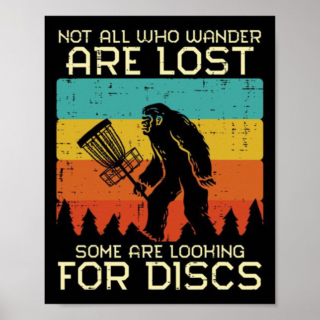 Affiche Disc Golf Bigfoot Sasquatch Frisbee Frolf Men Wome (Devant)