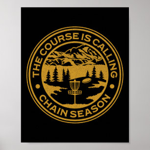 Affiche Disc Golf - Le parcours appelle la saison des chaî