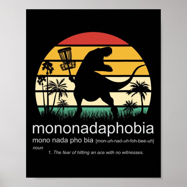 Affiche Disc Golf Mononadaphobia Funny Disk Golf 1  (Devant)