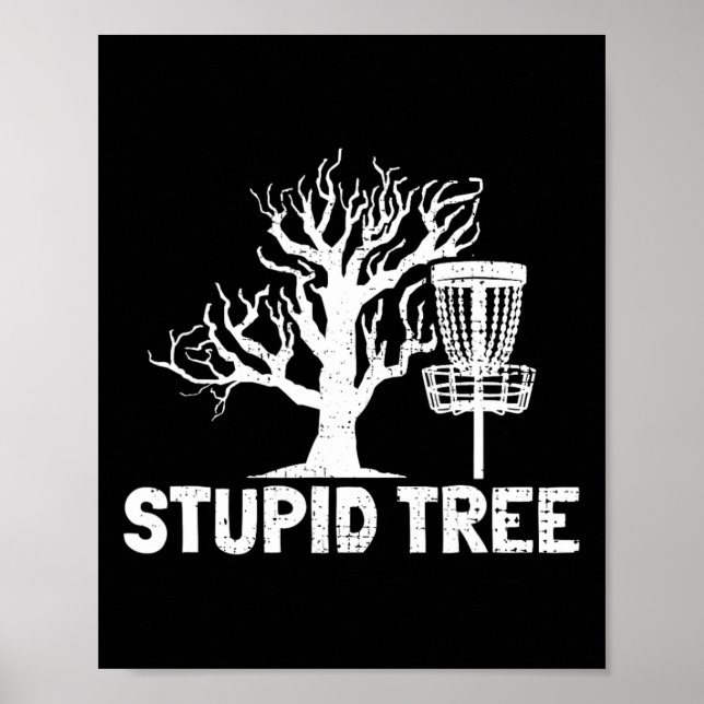 Affiche Disc Golf Stupid Tree Noun Dictionary Gifts Midran (Devant)
