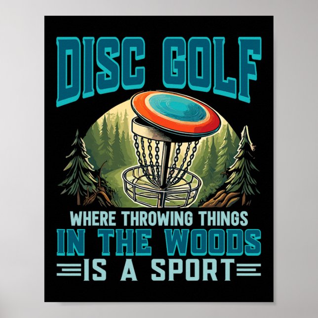 Affiche Disc Golf Throwing Throwing Throwing Throwing Est  (Devant)