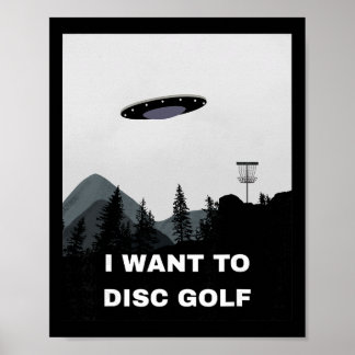 Affiche Disc Golf Ufo 
