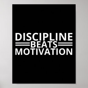 Affiche Discipline bat Motivation Gym