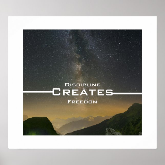 Affiche Discipline Creates Freedom (Devant)