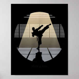 Affiche Discipline d'arts martiaux Force Karaté Taekwondo
