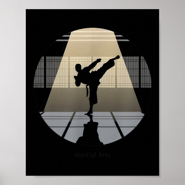 Affiche Discipline d'arts martiaux Force Karaté Taekwondo (Devant)