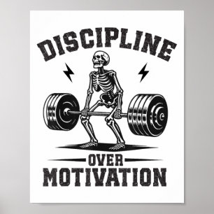 Affiche Discipline Plutôt que Motivation Entraînement Moti