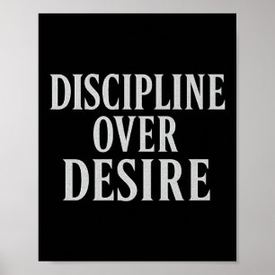 Affiche Discipline sur le désir _ Citation motivationnelle