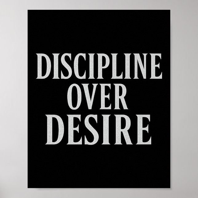 Affiche Discipline sur le désir _ Citation motivationnelle (Devant)