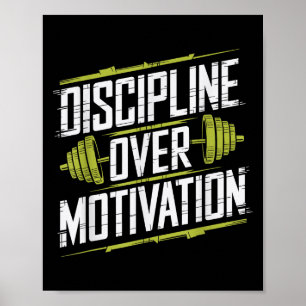 Affiche Discipline Sur Motivation, Gym Bodybuilder Poids