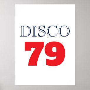 Affiche Disco 79 Musique Divertissement Pop Art Rétro