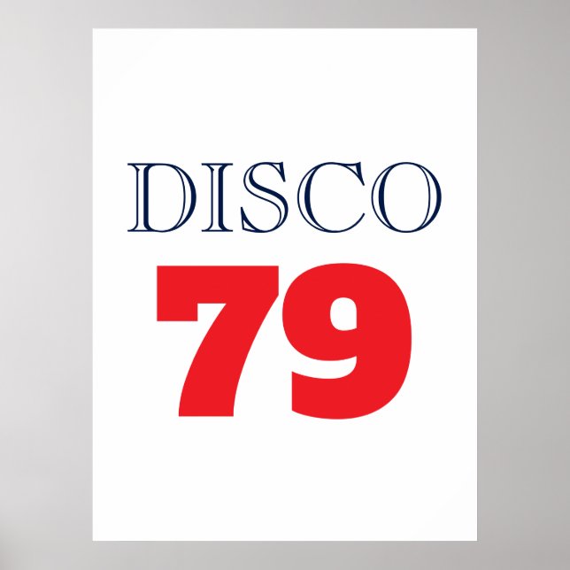 Affiche Disco 79 Musique Divertissement Pop Art Rétro (Devant)