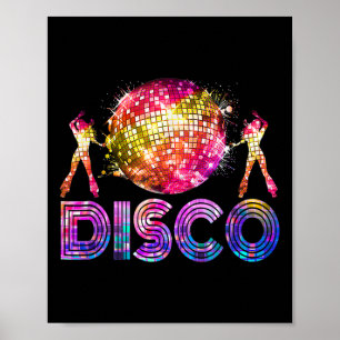 Affiche Disco Amusant les années 70 Vintage Rétro Thème Da