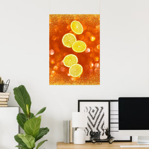Affiche Disco de citrons juteux