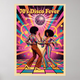 Affiche Disco Fever V07 des années 70