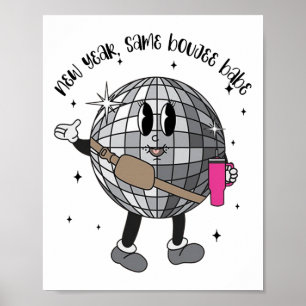 Affiche Disco Nouvel An Même Boujee Joyeux Noël