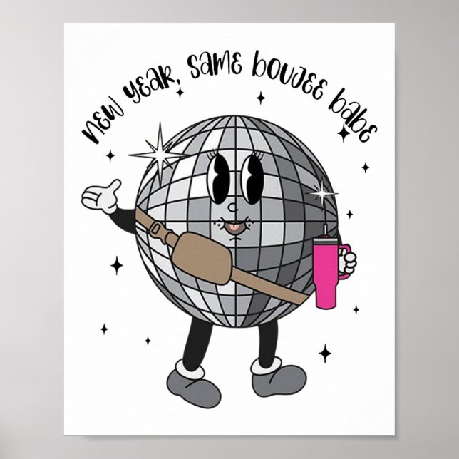 Affiche Disco Nouvel An Même Boujee Joyeux Noël  (Devant)