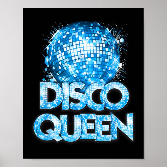 Affiche Disco Queen - 70's Disco Theme Vintage seventies (Devant)