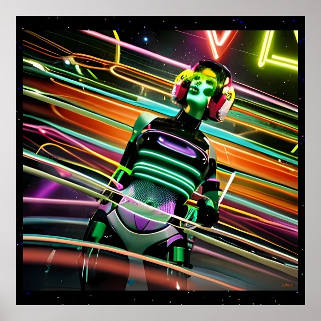 Affiche Disco spatial zombie (Devant)