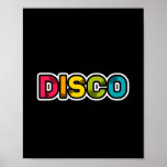 Affiche DISCO vinyle rétro<br><div class="desc">Les amateurs de discothèques se réjouissent de ce design ludique et coloré !</div>