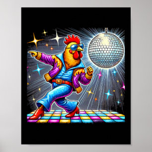 Affiche Discothèque esthétique pour la danse du poulet